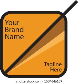 Rounded Rectangle Logo Vector Design