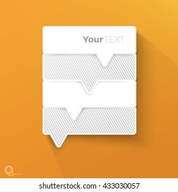 Rounded Rectangle Shape Vector Design Ranking Menu Element on an Orange Background for Your Text