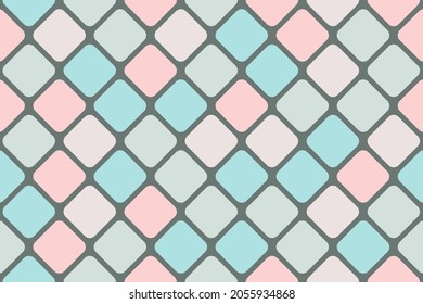 Rounded rectangle texture background, seamless pattern vector illustration