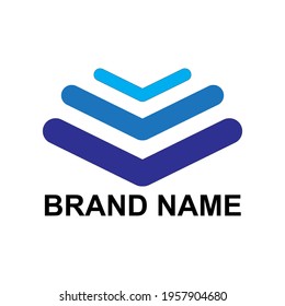 Rounded rectangular logo, modern, simple and clean