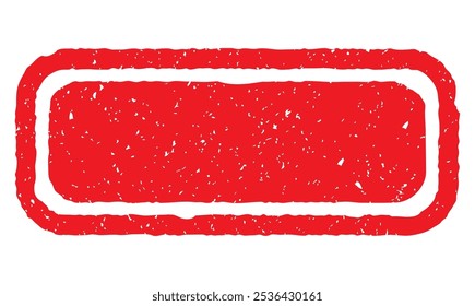 Rounded rectangular red Japanese style stamp frame