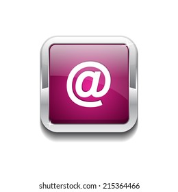 AT Rounded Rectangular Vector Pink Web Icon Button
