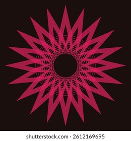 Rounded red unique background sacred geometry