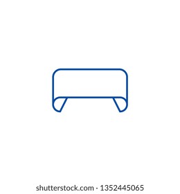Rounded ribbons illustration  line icon concept. Rounded ribbons illustration  flat  vector symbol, sign, outline illustration.