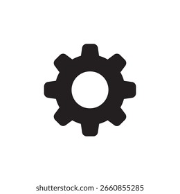 Icono de Configuraciones redondeadas: símbolo de engranaje mínimo para el diseño y la configuración de la interfaz