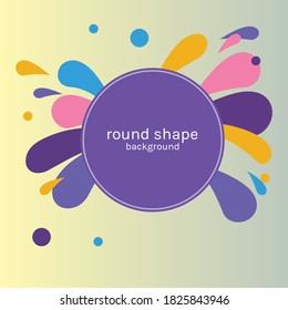 Fondo de forma redondeado. Plantilla de ilustración de fondo colorido. Hermoso Vector. 