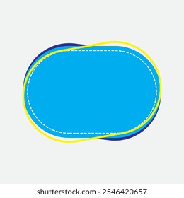 Rounded Shape with Blue Color. Eighth Style Label Icon. High Quality Vector Icon. Editable Vector.