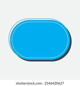 Forma Arredondada com Cor Azul. Ícone Do Rótulo Do Quinto Estilo. Ícone de vetor de alta qualidade. Vetor editável