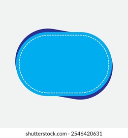 Rounded Shape with Blue Color. Seventh Style Label Icon. High Quality Vector Icon. Editable Vector