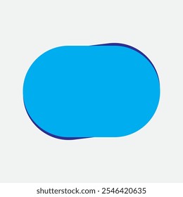 Rounded Shape with Blue Color. Sixth Style Label Icon. High Quality Vector Icon. Editable Vector