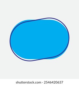 Rounded Shape with Blue Color. Tenth Style Label Icon. High Quality Vector Icon. Editable Vector