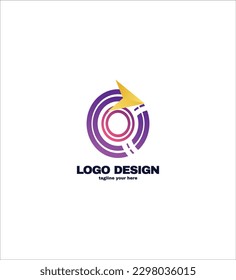 Rounded shape logo design,illustration icon vector
