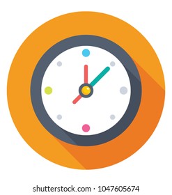 
Rounded shape of wall clock 
