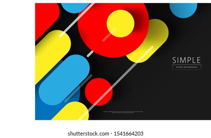 Rounded Shapes Layout/Cover. Minimalist Creative Design Concept Background