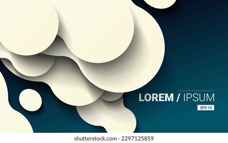 Formas redondeadas. Fondo del concepto de diseño creativo mínimo