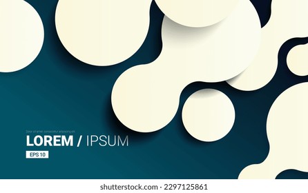 Rounded Shapes. Minimalist Creative Design Concept Background