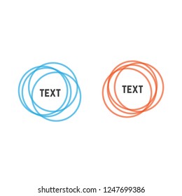 Rounded shapes. Overlapping rounds icons. Overlapping color circle vector