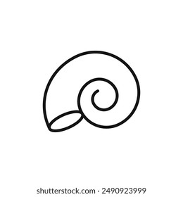 rounded shell logo sign vector outline