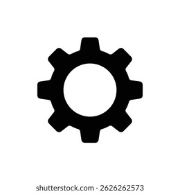 Rounded Solid Settings Cogwheel Icon
