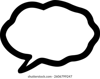 Rounded speech bubble, adding a friendly touch to conversations.
