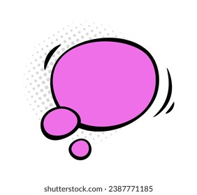 Rounded Speech Bubble Comic Style Vector Illustration