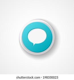 Rounded speech bubbles web icon on white background