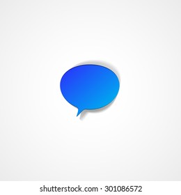 Rounded speech bubbles web icon on white background