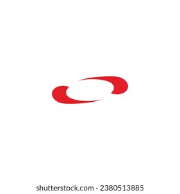 Rounded, splash geometric symbol simple logo vector
