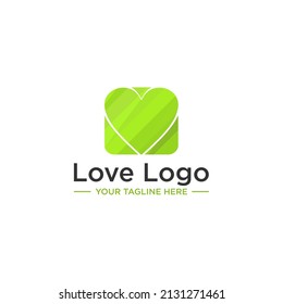 Plantilla vectorial de diseño con logotipo de corazón. Símbolo del Día de San Valentín. 