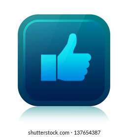 Rounded square like icon with reflection
