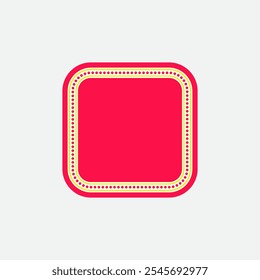 Rounded Square Neon Style Two. Sale Tag Element. Label Icon. High Quality Vector Icon. Editable Vector