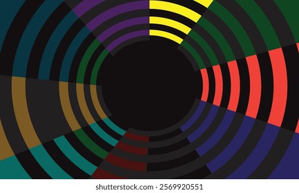 rounded square spiral vortex background