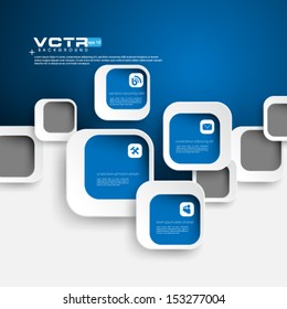 Rounded Squares Design Background