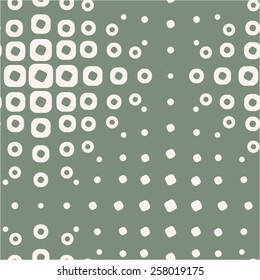 Rounded squares in geometric patterns, seamless vector background.