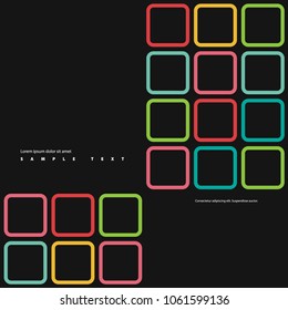 Rounded Squares. Modern and Abstract Background. Stock Vector Illustration. Minimalist Creative Design Concept.