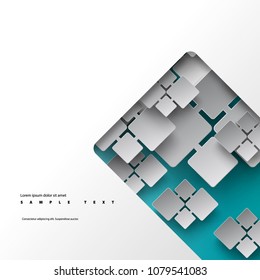 Rounded Squares. Modern and Abstract Background. Stock Vector Illustration. Minimalist Creative Design Concept.