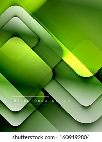 Rounded squares shapes composition geometric abstract background. 3D shadow effects and fluid gradients. Modern overlapping forms. Vector Illustration For Wallpaper, Banner, Background, Card, Book