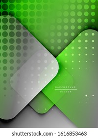 Rounded squares shapes composition geometric abstract background. 3D shadow effects and fluid gradients. Modern overlapping forms. Vector Illustration For Wallpaper, Banner, Background, Card, Book