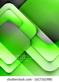 Rounded squares shapes composition geometric abstract background. 3D shadow effects and fluid gradients. Modern overlapping forms. Vector Illustration For Wallpaper, Banner, Background, Card, Book