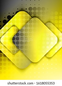 Quadrados arredondados moldam o plano de fundo abstrato geométrico da composição. efeitos de sombra 3D e gradientes de fluido. Formas modernas sobrepostas. Ilustração De Vetor Para Papel De Parede, Banner, Plano De Fundo, Cartão, Livro