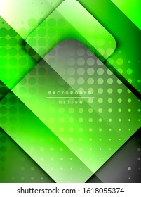 Rounded squares shapes composition geometric abstract background. 3D shadow effects and fluid gradients. Modern overlapping forms. Vector Illustration For Wallpaper, Banner, Background, Card, Book