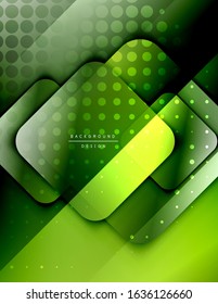 Rounded squares shapes composition geometric abstract background. 3D shadow effects and fluid gradients. Modern overlapping forms. Vector Illustration For Wallpaper, Banner, Background, Card, Book
