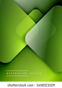 Rounded squares shapes composition geometric abstract background. 3D shadow effects and fluid gradients. Modern overlapping forms. Vector Illustration For Wallpaper, Banner, Background, Card, Book