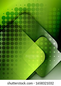Rounded squares shapes composition geometric abstract background. 3D shadow effects and fluid gradients. Modern overlapping forms. Vector Illustration For Wallpaper, Banner, Background, Card, Book