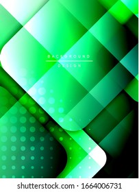 Rounded squares shapes composition geometric abstract background. 3D shadow effects and fluid gradients. Modern overlapping forms. Vector Illustration For Wallpaper, Banner, Background, Card, Book