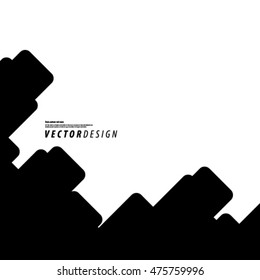 Rounded Squares Silhouette Layout/Design Cover Background