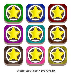 Rounded star icon. vector / illustration