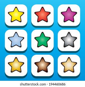 Rounded star icon. vector / illustration
