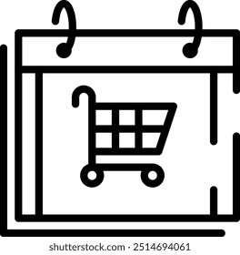 Rounded Stroke Biggest Shopping Day Icon