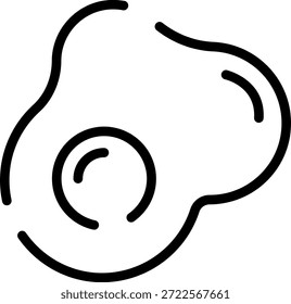 Rounded Stroke Fried Egg Icon